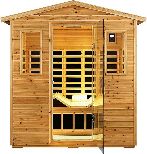 3 Person Outdoor Infrared Sauna with Bluetooth