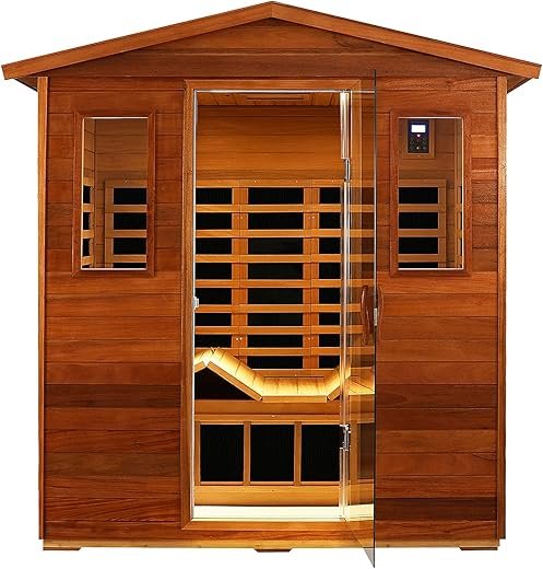 3 Person Outdoor Infrared Sauna with Red Light