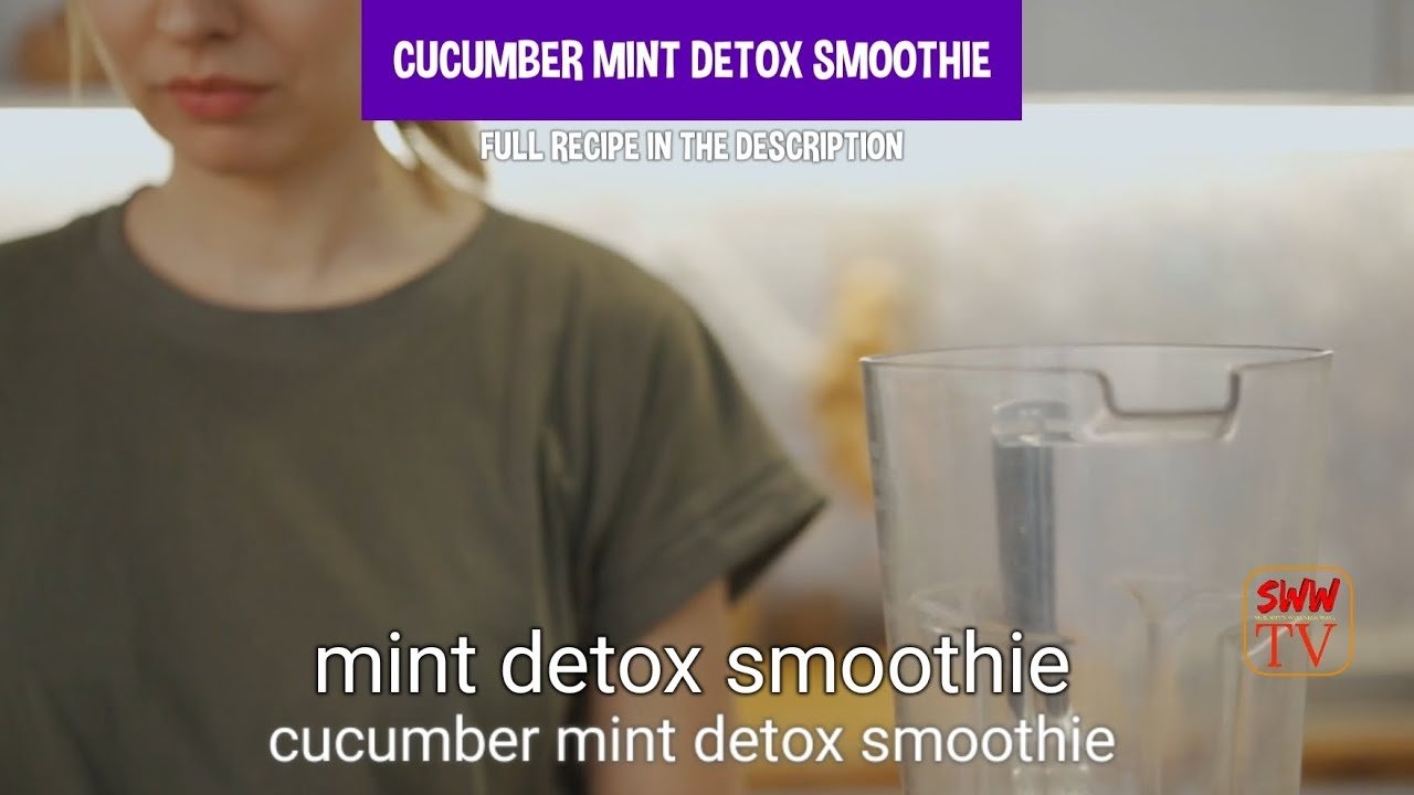 cucumber mint detox smoothie #health #fitness #detox #easy #recipe