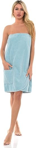 Adjustable Cotton Terry Cloth Shower Wrap