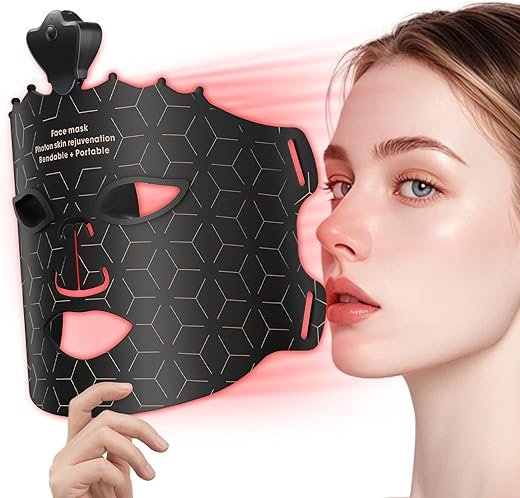 Cordless Red Light Facial Mask for Home Use