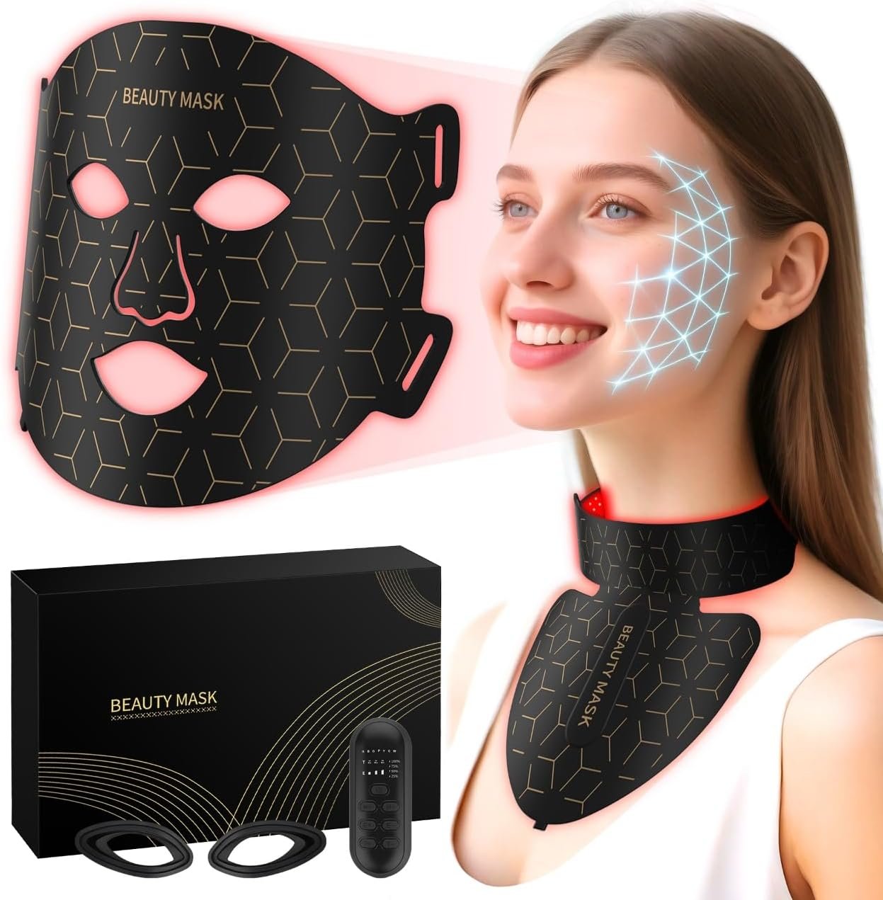 Red Light Therapy Mask for Face and Neck